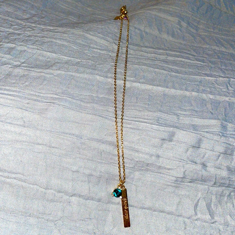 Euc Kate spade birthstone necklace (May) gold